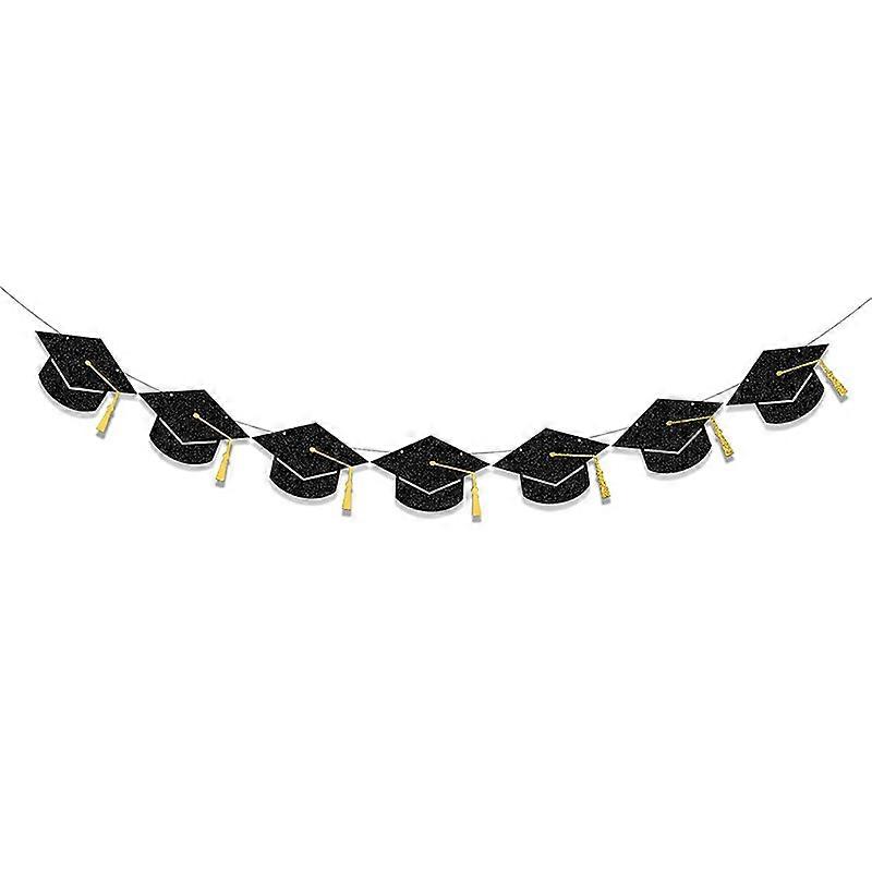 Graduation Grad Caps Banner Graduation Decorations Class Party Supply