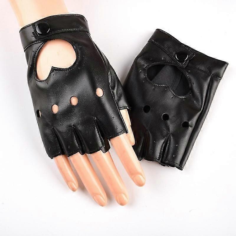 Peach heart half finger gloves stage performance gloves