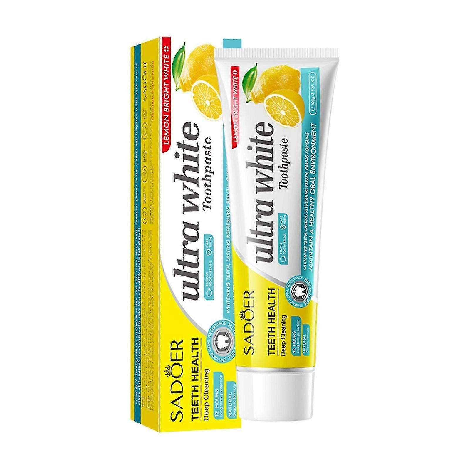 Lemon Whitening And Stain Removing Toothpaste Oral White Teeth And Gums Toothpaste 100g