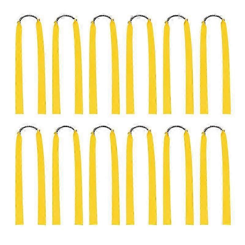 Rubber Bands 12pcs For Catapult Widened Flat Catapult Bands Elastics For Hunting