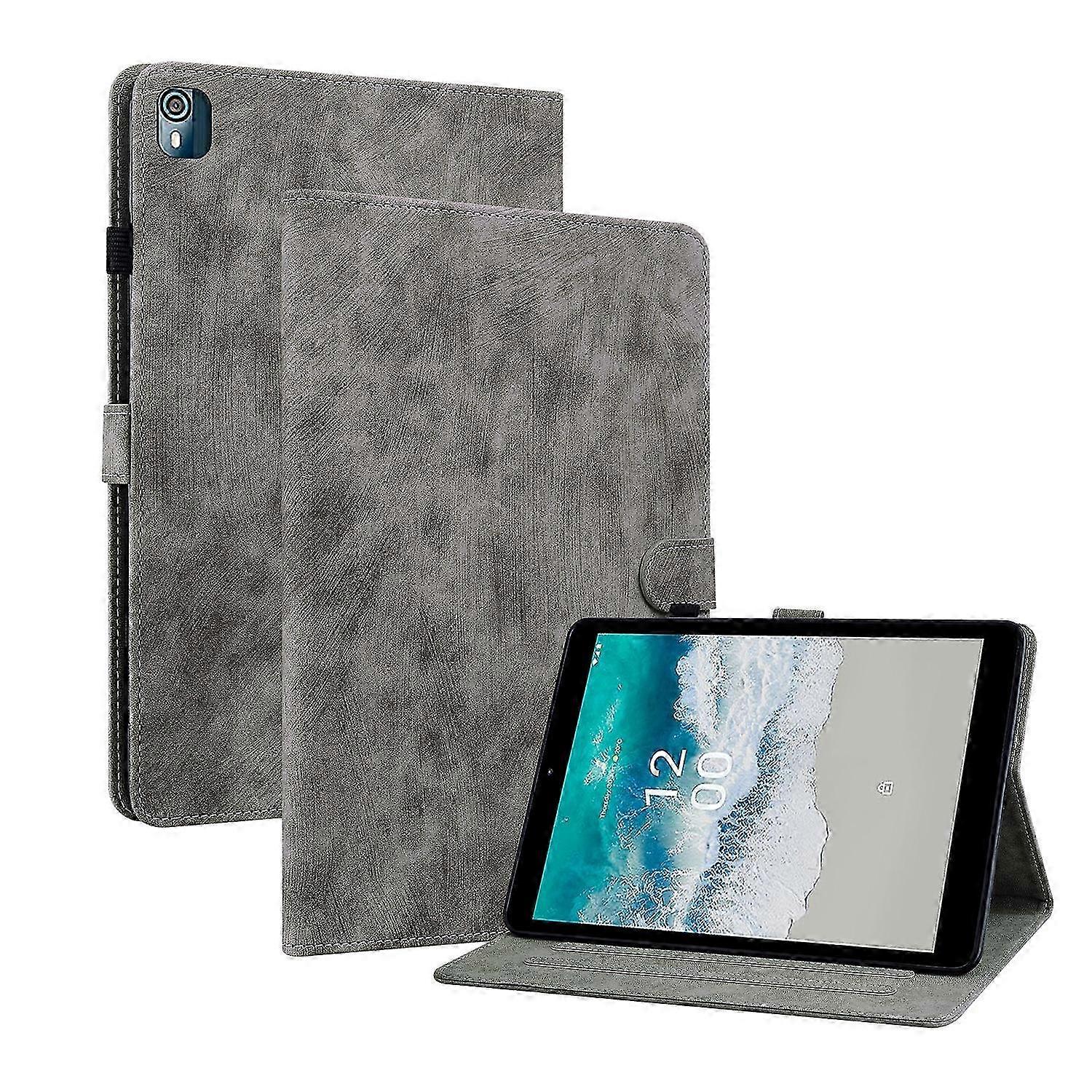 For Nokia T10 Tiger Pattern PU Tablet Case SZRH