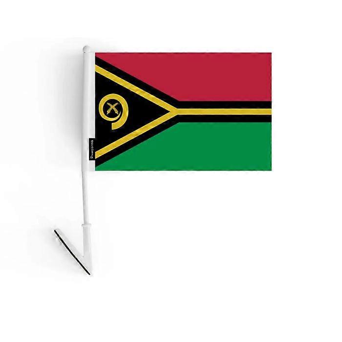 Adhesive flag - Vanuatu - 14 x 21 cm - Polyester - Lightweight - Double-sided