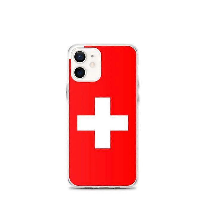 iPhone Case - Multicolor - Swiss Flag - Soft - TPU - Compatible with iPhone 12 Mini