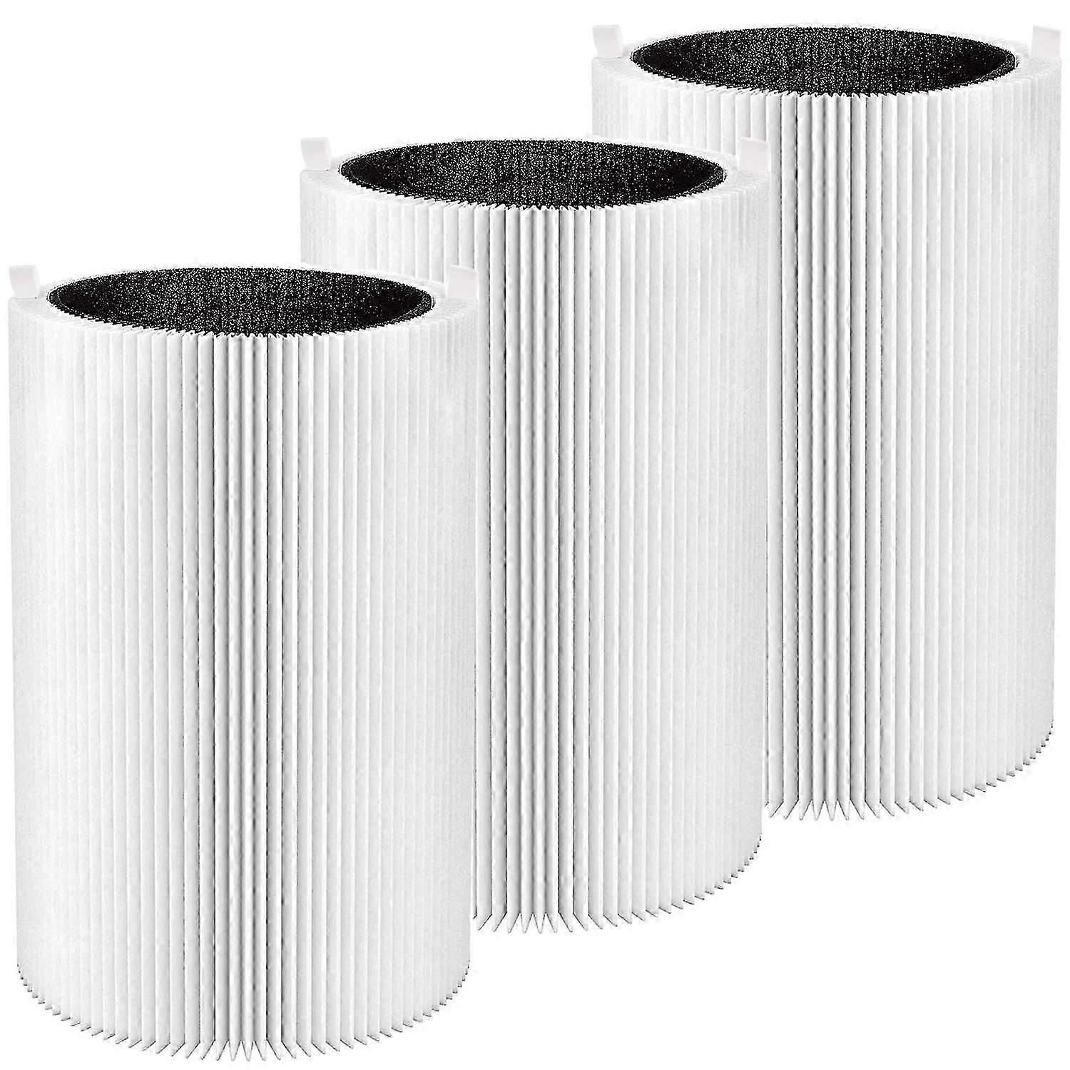 3 Pack Blue Pure 411 Filter Replacement for Air Purifier with 3-in-1 HEPA Filters