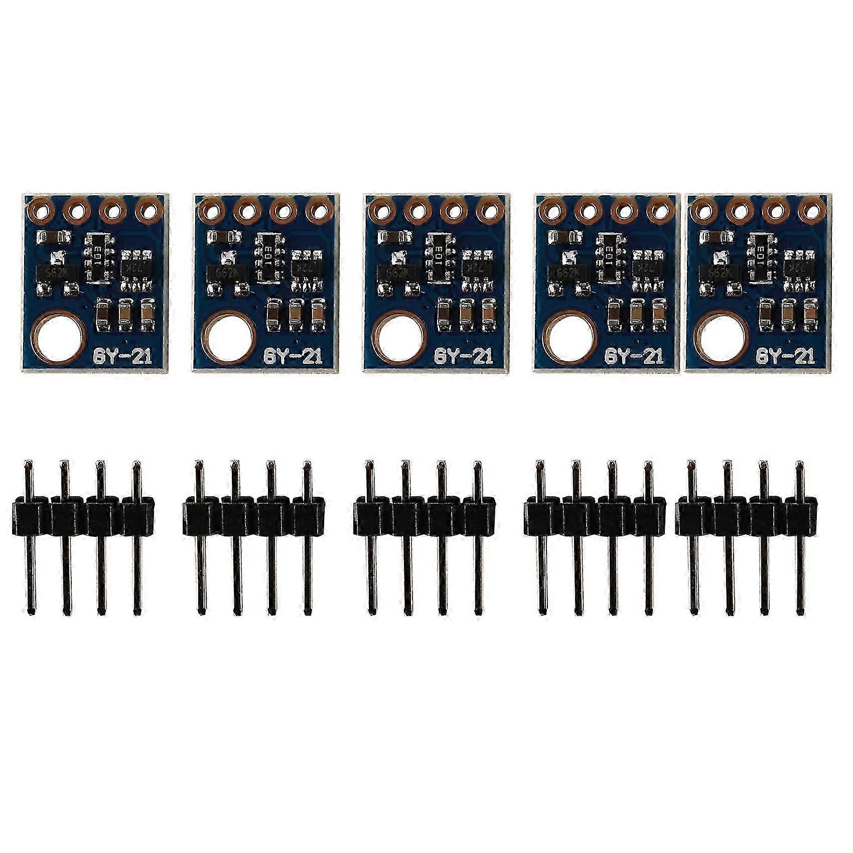 5-Pack Digital Humidity & Temperature Sensor Module with Si7021/SHT21, Compatible with SHT11/SHT15