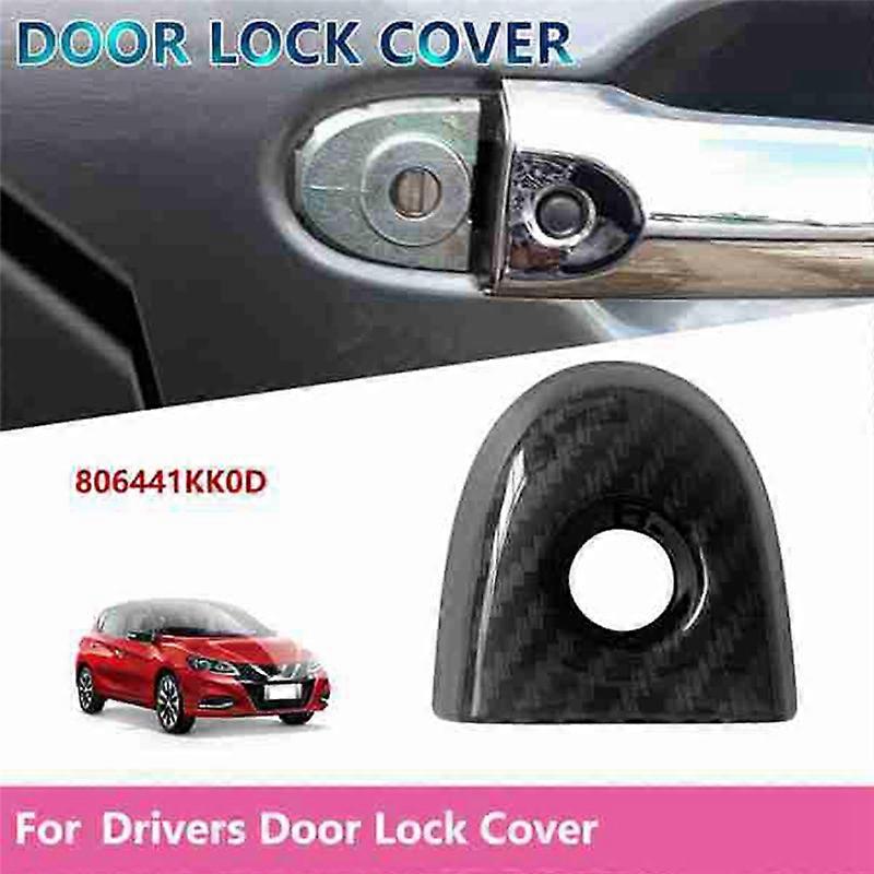 Car Door Lock Cover with Key Hole 806441KK0D Carbon Fiber
