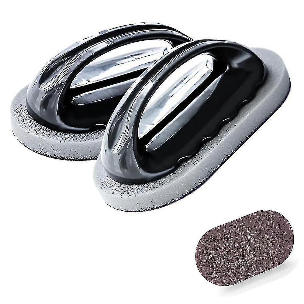 2pcs Emery Sponge Kitchen Pot Brush With Handle - Rust Cleaning Tool for Pans & Cookware