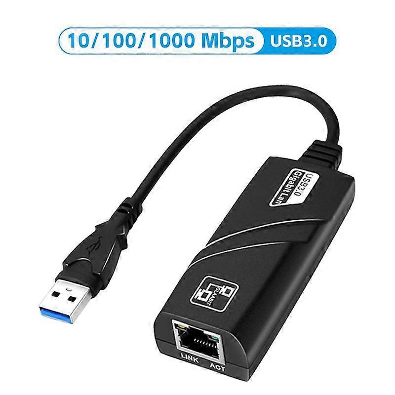 USB Network Card 1000Mbps USB 3.0 To Gigabit Ethernet, USB To Ethernet Adapter, Supports Windows 11