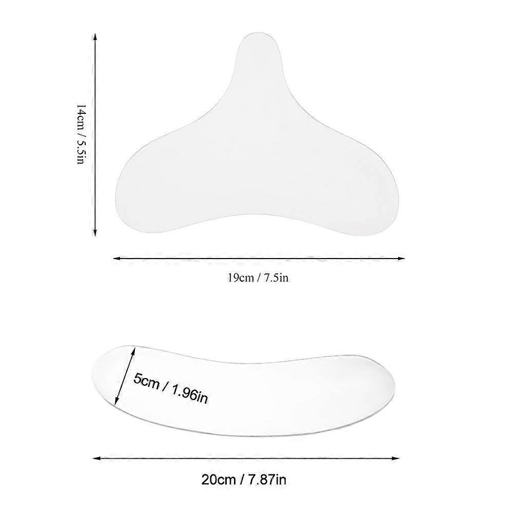 Reusable Anti Wrinkle Chest Pad+Neck Pad Silicone Transparent Removal Patch Skin Care Remove Wrinkles Fine Lines