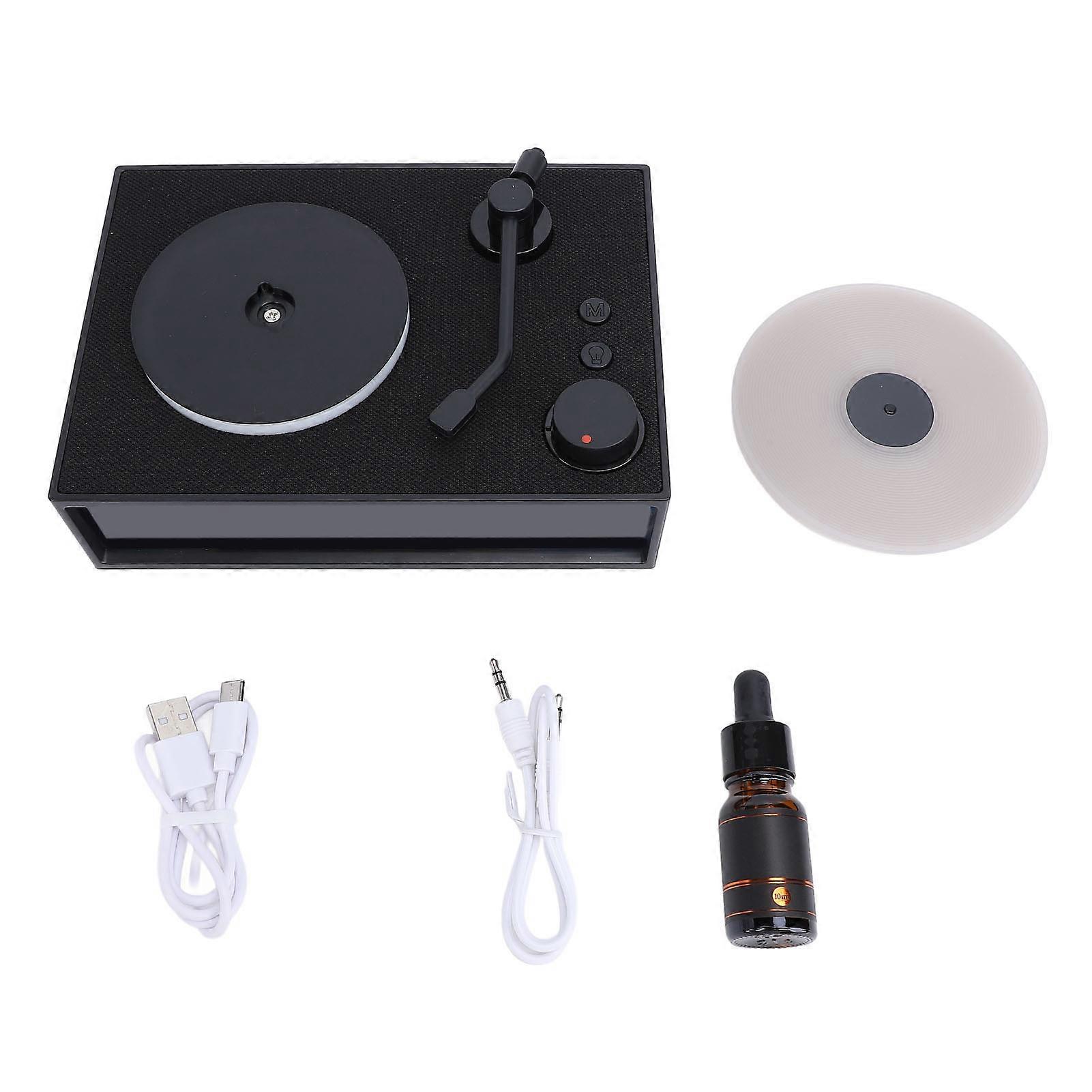 Retro Bluetooth Speaker with Aromatherapy: Essential Oil, USB, Record Player Style