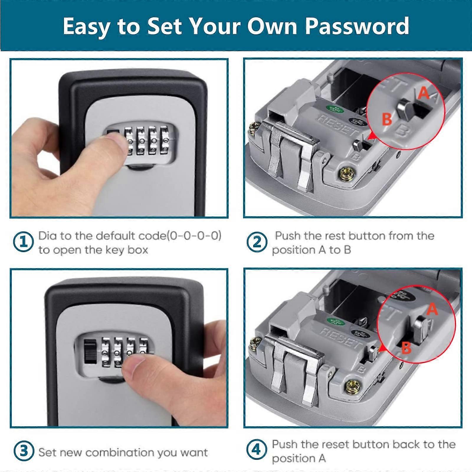 Key safe with number code for homes, offices and garages