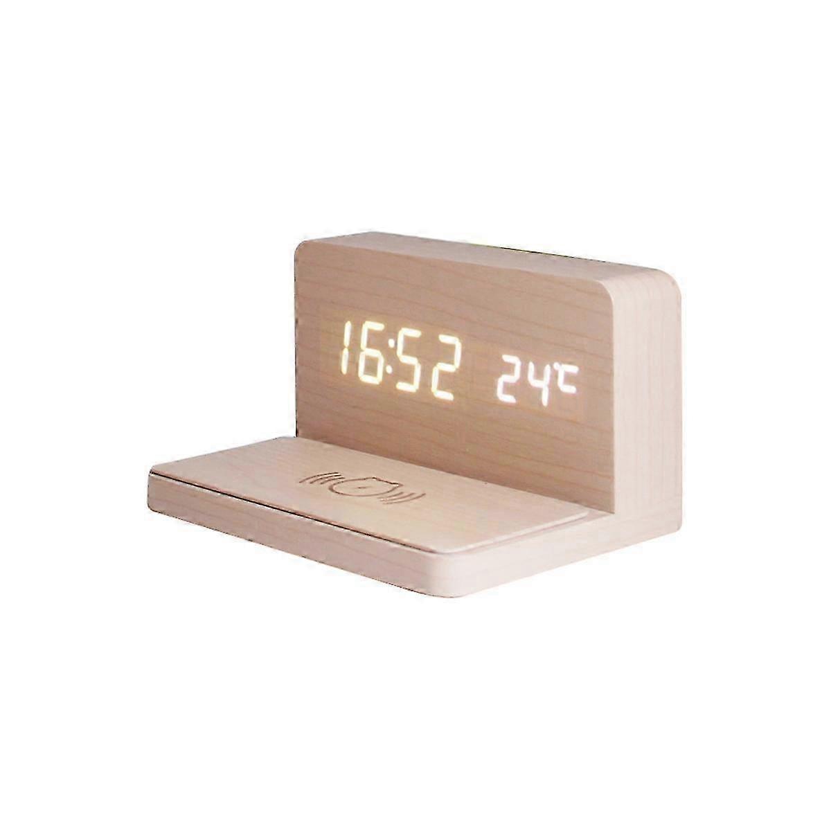 10W Multifunctional LED Wireless Charging Alarm Clock Silent Clock Electronic Clock Wireless Chargi