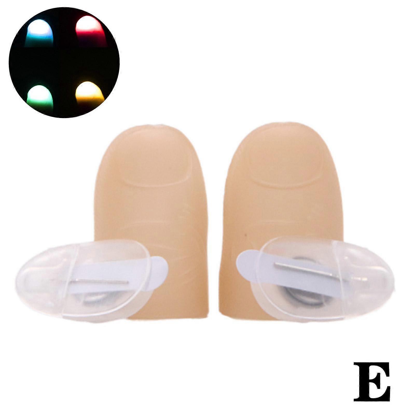 A pair of colored lights (E)$ Light energy dancing thumb light finger light children's stage magic props set