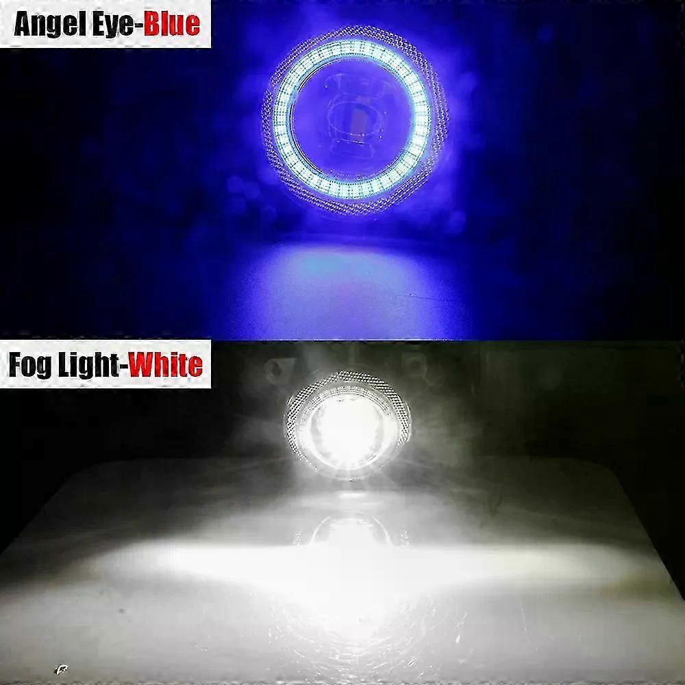 Exquisite 2in1 Car Front Led Fog Light With Angel Eye Daytime Running Lamp Drl 30w 8000lm For Jeep Compass Mp 2017 2018