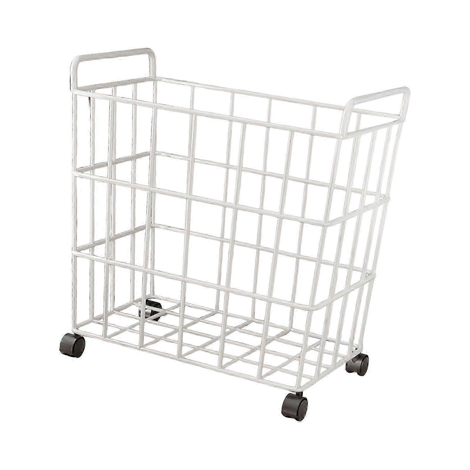 (לבן S) עגלת אחסון כדור ספורט ברזל עגלת כדור נוחה למוסכים חדר כושר שחור L