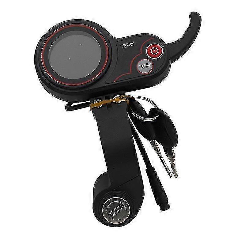 TF-100 LCD Throttle Meter Dashboard 6PIN Switch with Electric Door Lock Key for E-Scooter