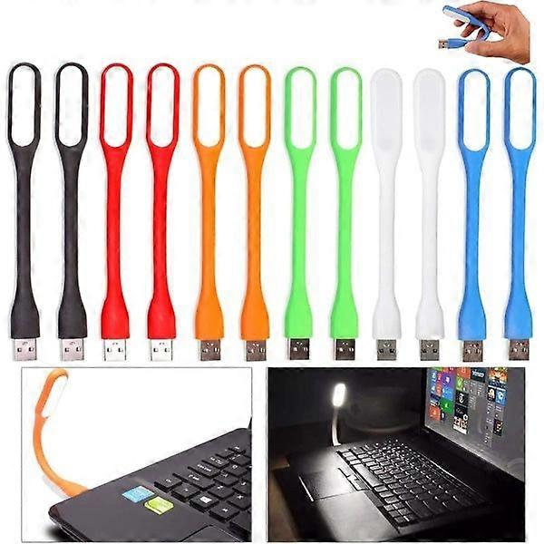 12pcs LED Lights USB, Mini LED Flexible USB, Book Reading Lamp for Power Bank PC Laptop Notebookc Sunmostar