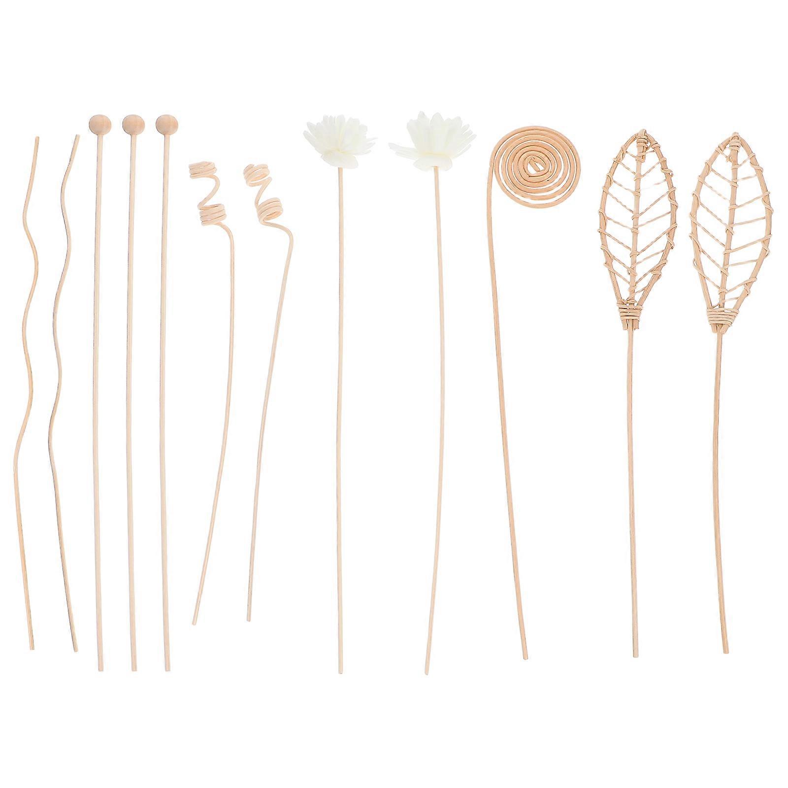 12pcs Flameless Aroma Diffuser Sticks, Natural Rattan Fragrance Sticks for Home, Office, Car – Freshness & Inviting Atmosphere