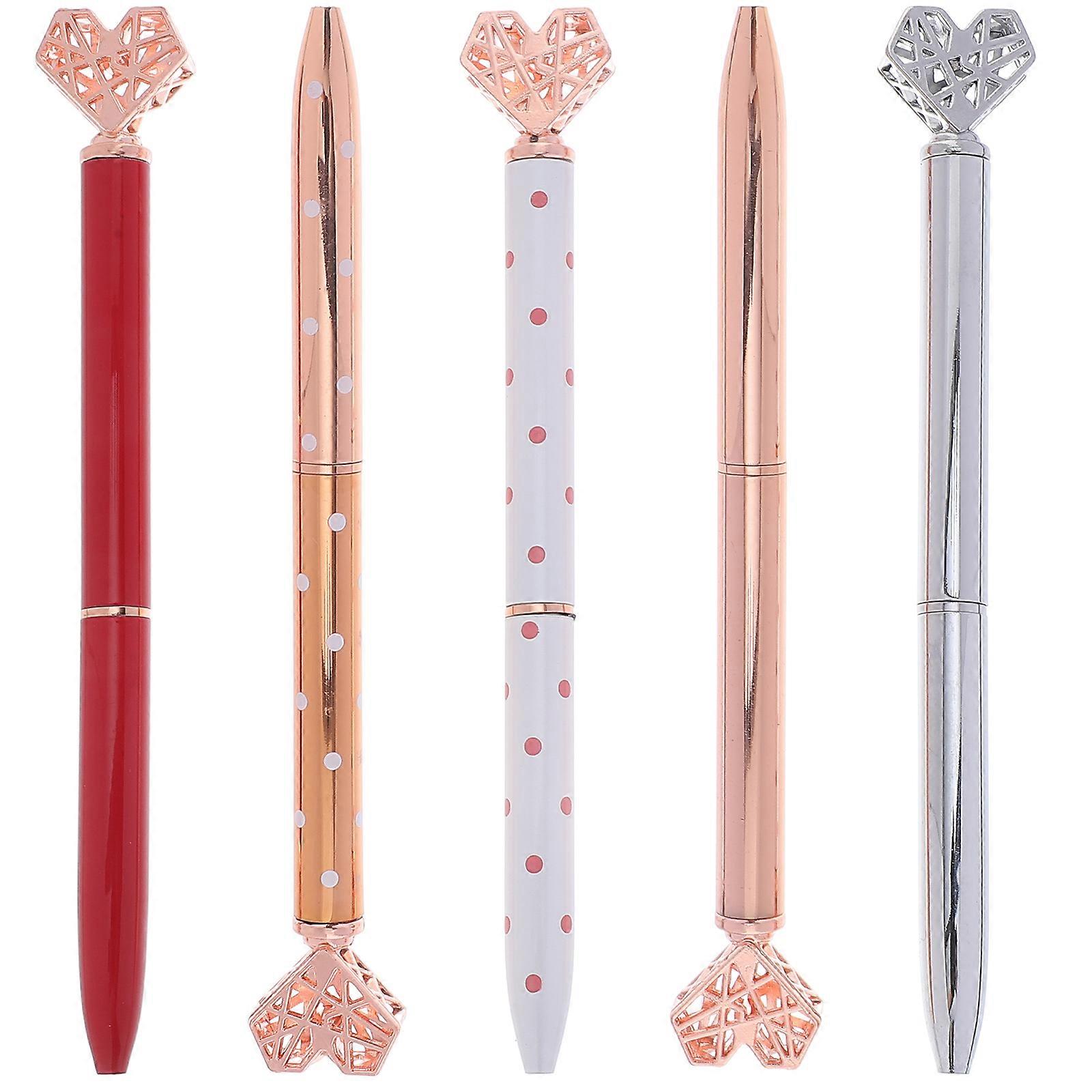 a refined product description for your **5pcs Metal Heart Shape Ballpoint Pens**:
### 🎒✨ 5pcs Metal Heart Shape Ballpoint Pens – Smooth Writing