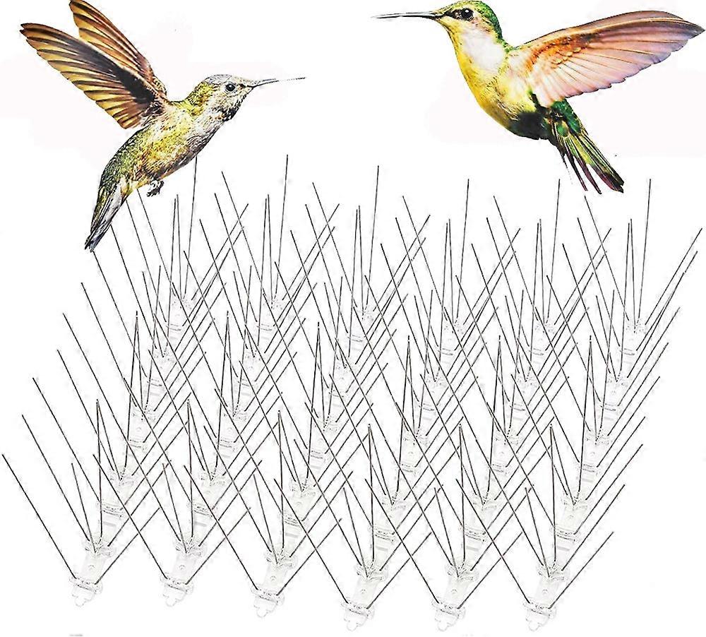 Pigeon spikes - 3 meters - Set of 12 - Bird spikes - Animal-friendly bird protection for roof - Stainless steel - 25cm*2m