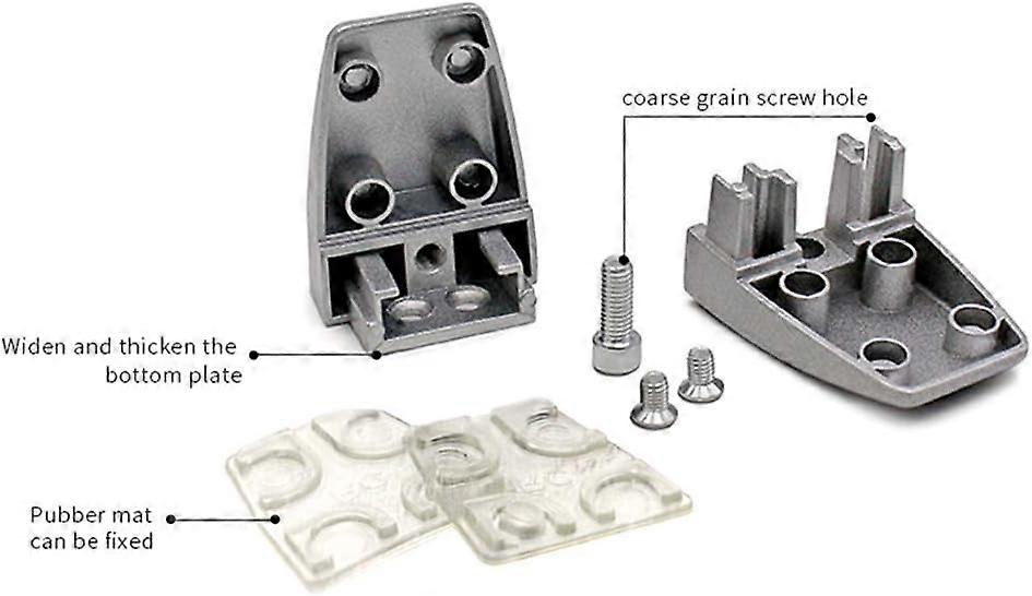 Desk Divider Clamp w/Mounting Screws Aluminium Alloy Office Divider Clamp Bracket 2pcs Desktop Privacy Panel Screen Clip
