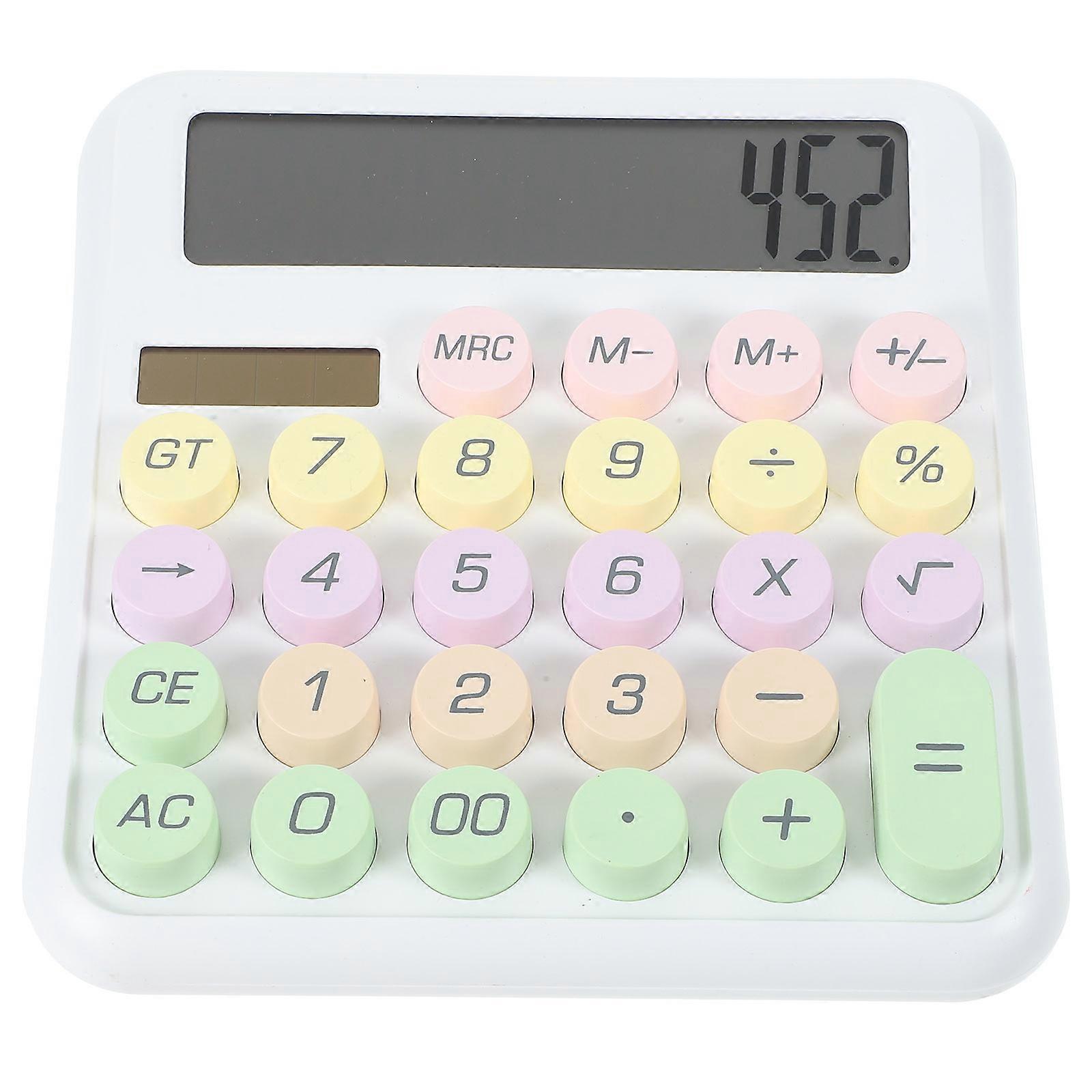 Office Calculators Mechanical Calculator Portable Basic Calculator for Students Offices White 15.50X14.50X2.00CM Calculation 1Pcs