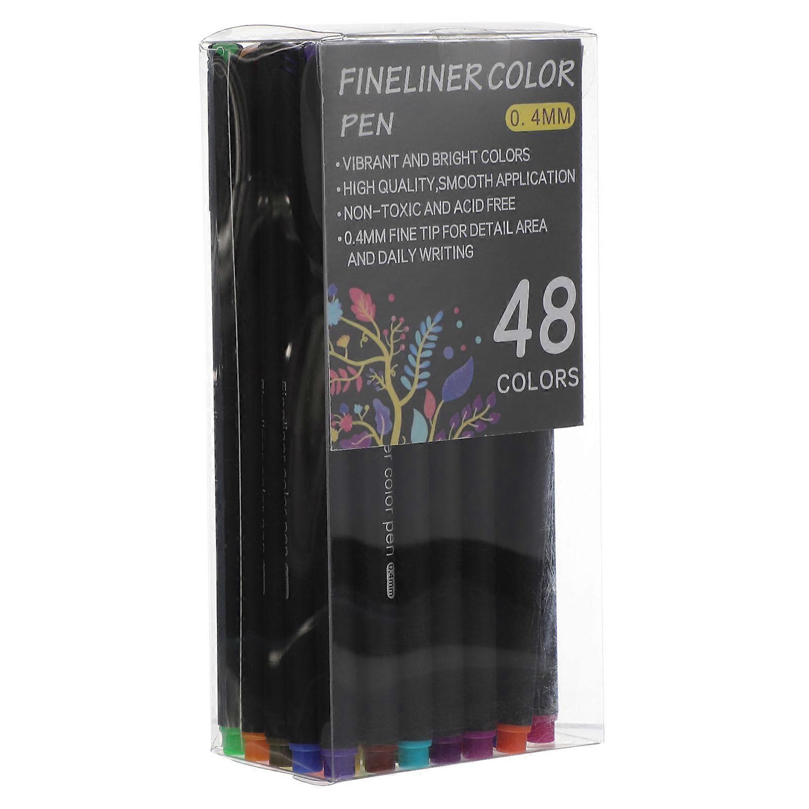 Sketch Pens Artist Pens Writing For Art Projects Daily Use 14.6X0.7X0.7CM 48Set