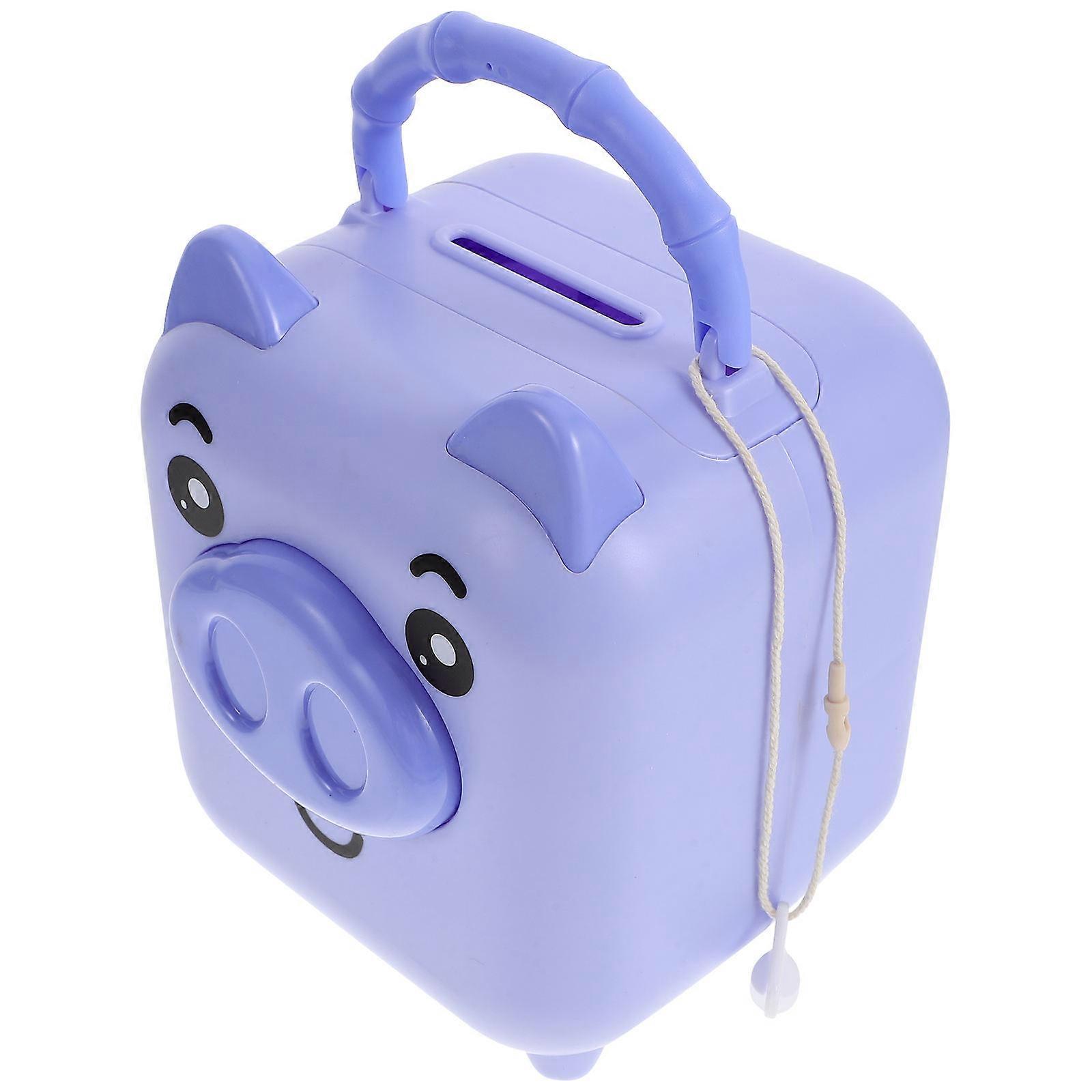 かわいい貯蓄銀行貯金箱豚の形子供の誕生日のためのポータブルロック可能な1セット