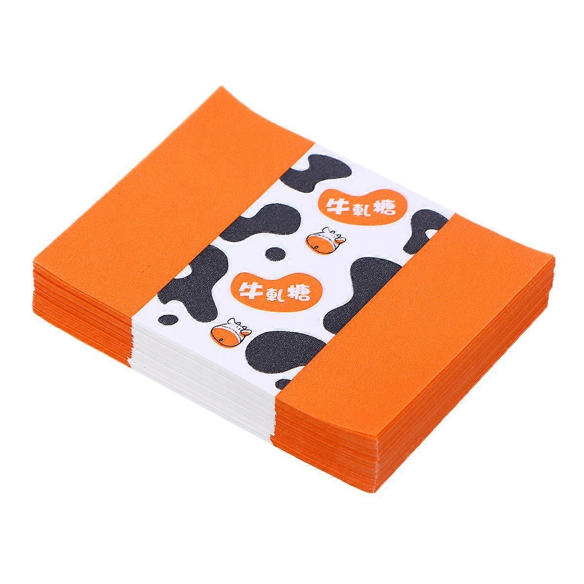 Caramel Wrappers Nougat Wrapper Sugar Paper Tea Packaging Yolk Packaging For Storage Container 500Pack