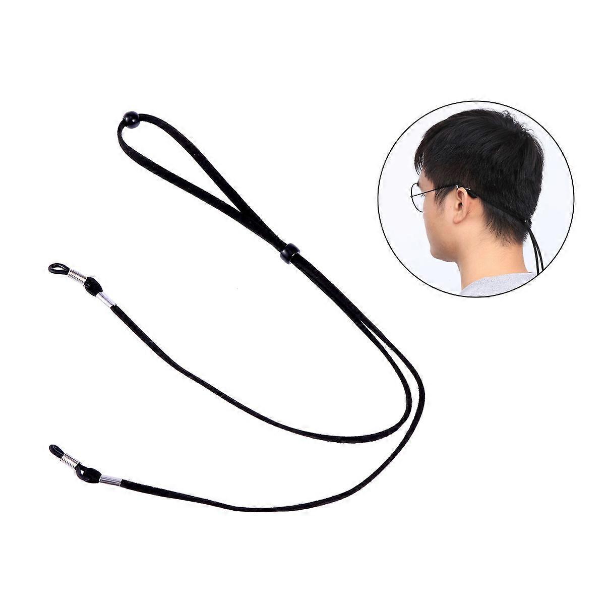 Glasses Strap for Men Women, Non Slip Lightweight Durable Eyewear Cord, Hypoallergenic Sunglasses String, Black