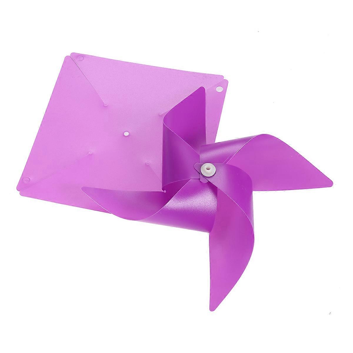 Garden Creative Windmill Party Decoration Lavender Color 15x15x0.5cm Rotation in Wind 1 Set