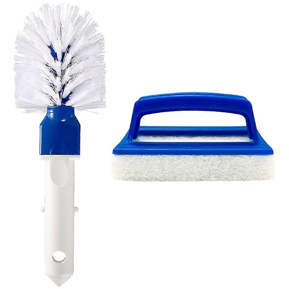 Swimming Pool Clean Brush For Indoor And Outdoor Cleaning With Nylon Bristles 2Pcs