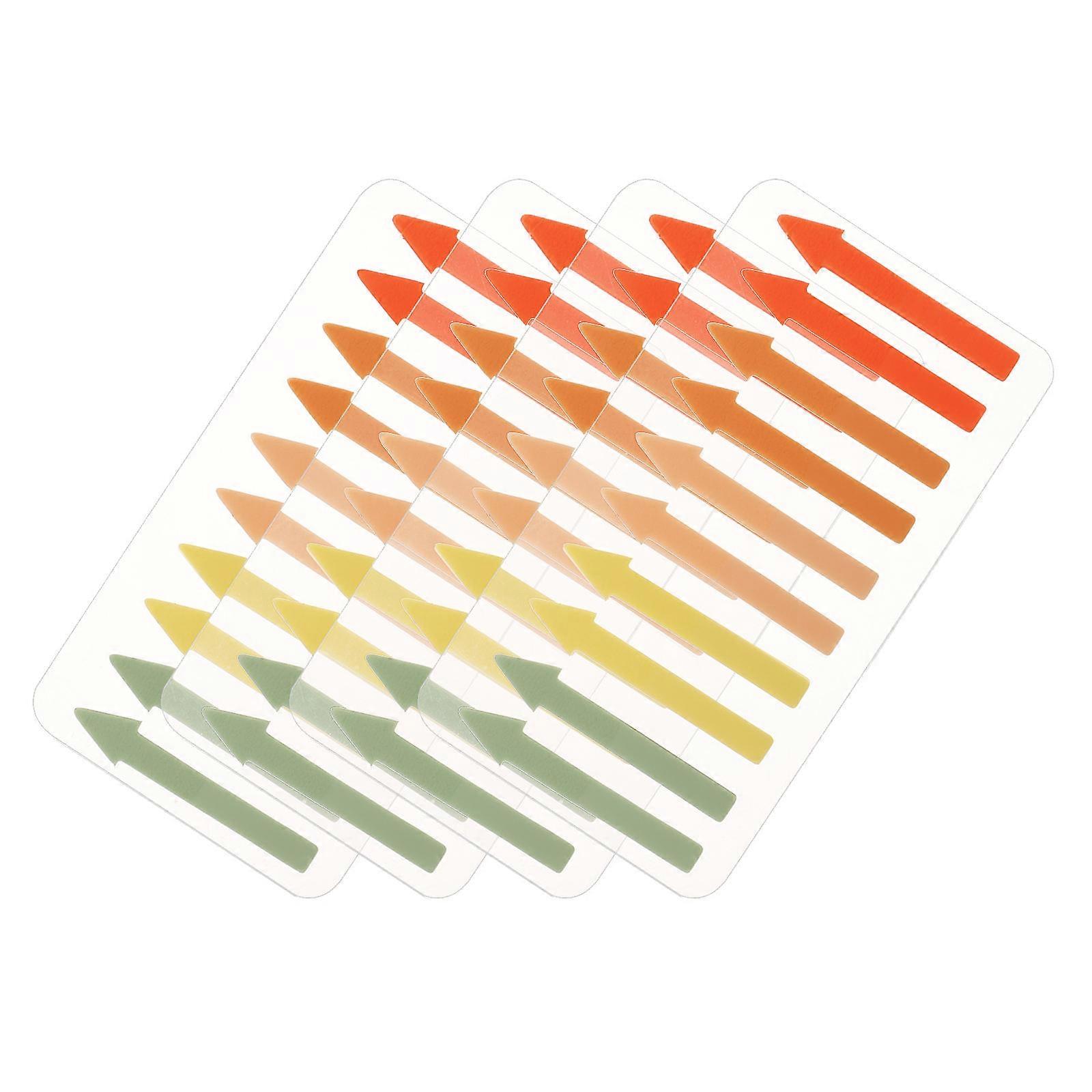 Highlighting Book Markers Sticky Page Markers Practical Colored Strips Assorted Color 10.00X5.50X0.30CM Reusable Adhesive 4 Sheets