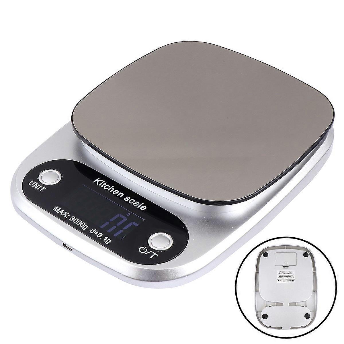 Portable Handheld Kitchen Scale Small Kitchen Scale Square Shape Home Use 8.3x5.5x1.1in Rechargeable 1Pc