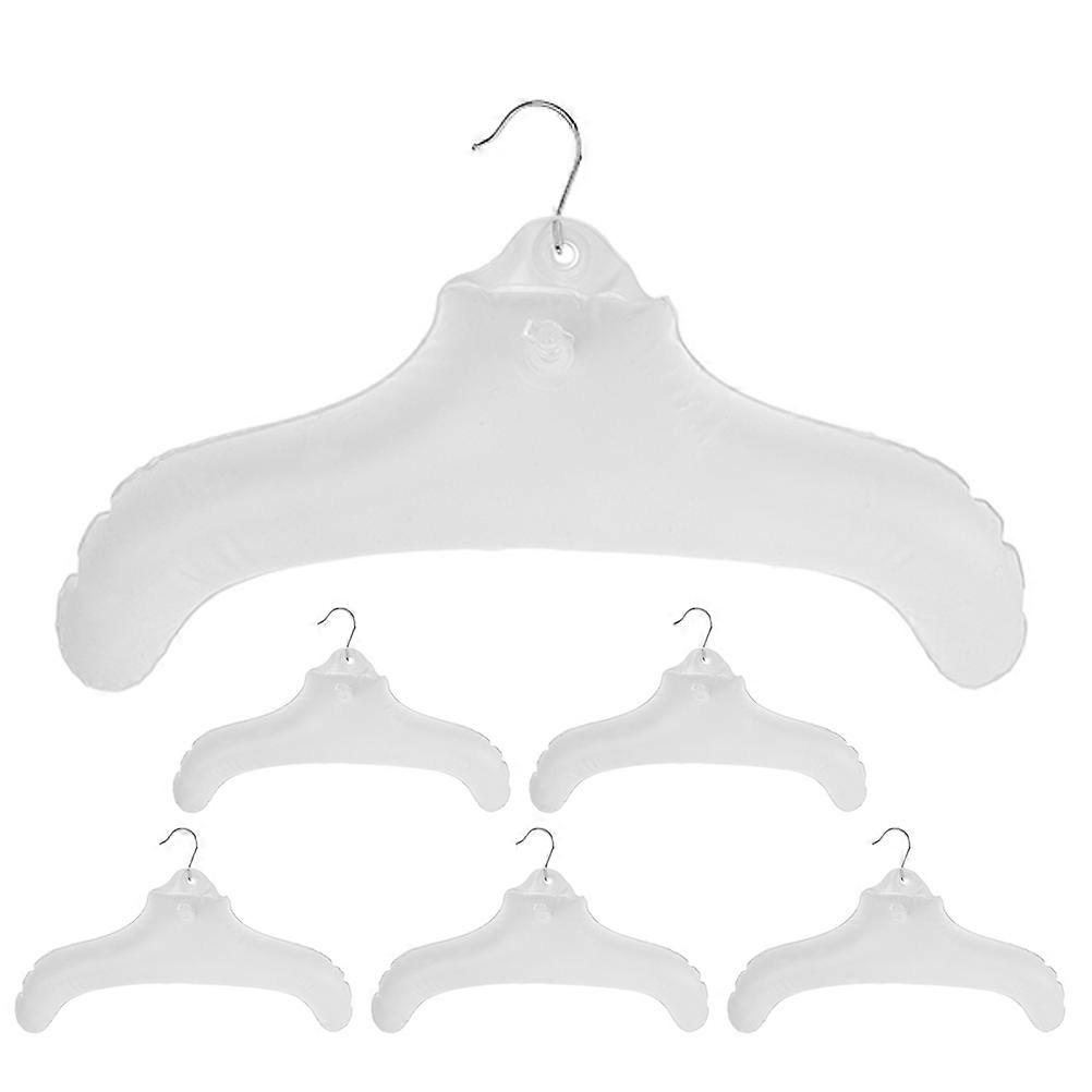 6pcs Folding Inflatable PVC Travel Hangers, Lightweight Drying Rack for Business Trips, Camping & Home Use – Multi Functional Laundry Organizer