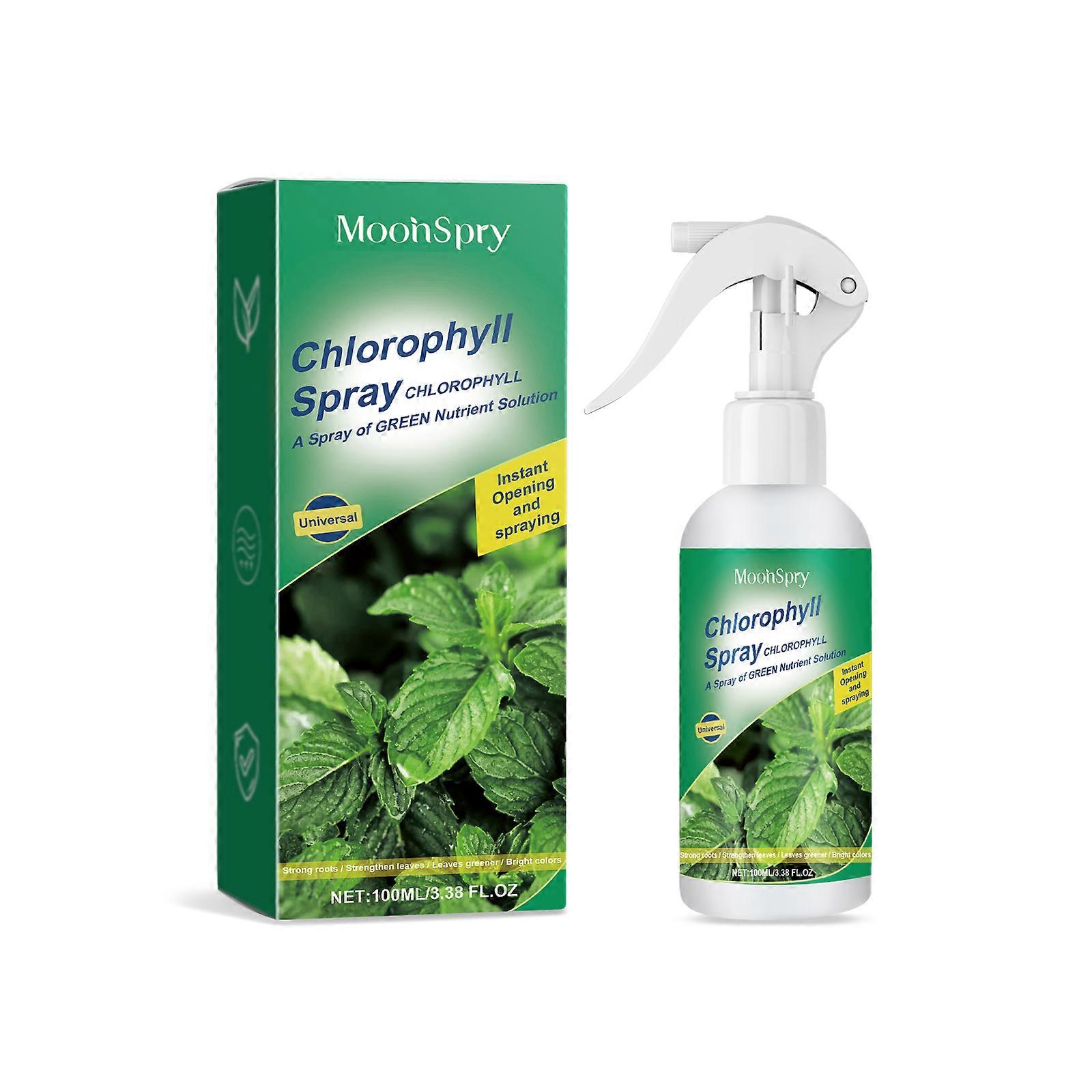 MoonSpry σπρέι χλωροφύλλης για λουλούδια, φυτά, οπωροφόρα δέντρα, πράσινα φυτά, πράσινα φύλλα, υγιή ανάπτυξη, γενικό θρεπτικό διάλυμα φυτών