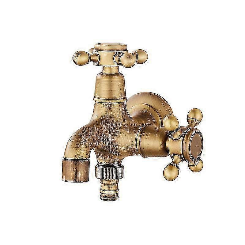 アンティーク蛇口ヨーロッパのデュアルユーススタイルモッププール蛇口バスルーム壁掛け屋外ガーデンヴィンテージ真鍮蛇口
