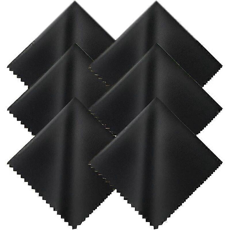 6ルームグラス用クリーニングクロス - ブラック、15 x 18 cm、マイクロファイバースクリーンクリーニングクロス