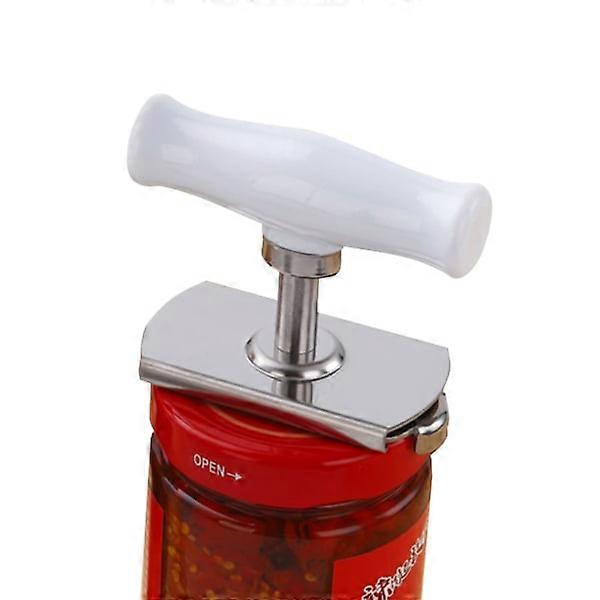 Adjustable Jar Opener, Stainless Steel Lid on Jar Opener Rotation Non-Slip Bottle Opener Tool for Most Jars