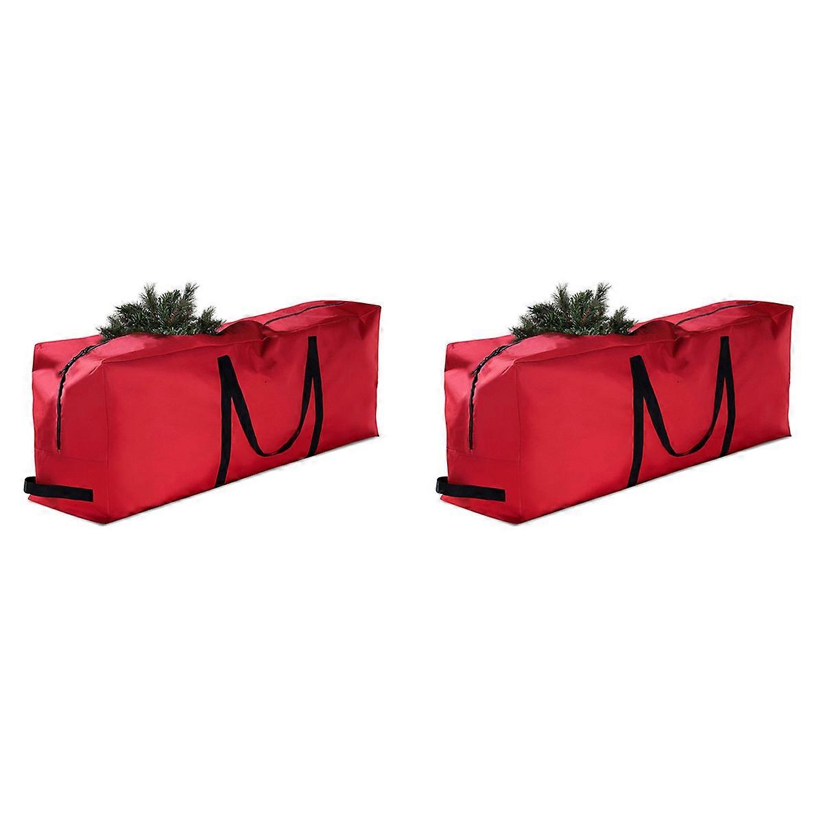 Christmas Tree Bag Oxford Cloth Foldable Storage Bag Red Rectangle