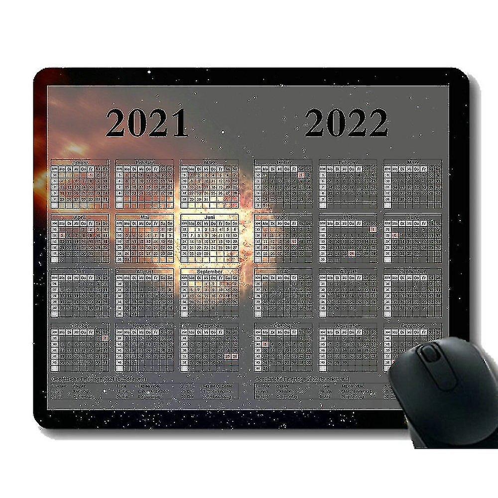 (300x250x3) Gaming Mouse Pad 2021 Year Calendar With Holiday,moon Over Horizon In Atmosphere Gaming