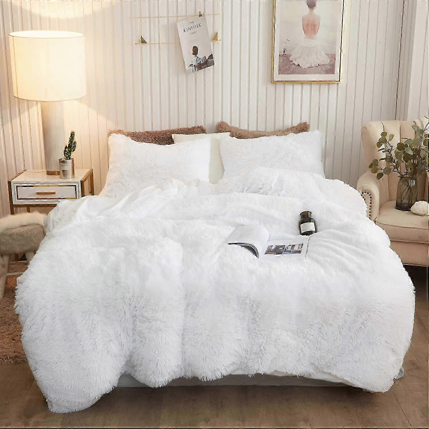 Luxury Ultra Soft Velvet Fluffy Bedding Sets 3 Pieces, Suitable for Cozy and Plush Bedding Experience