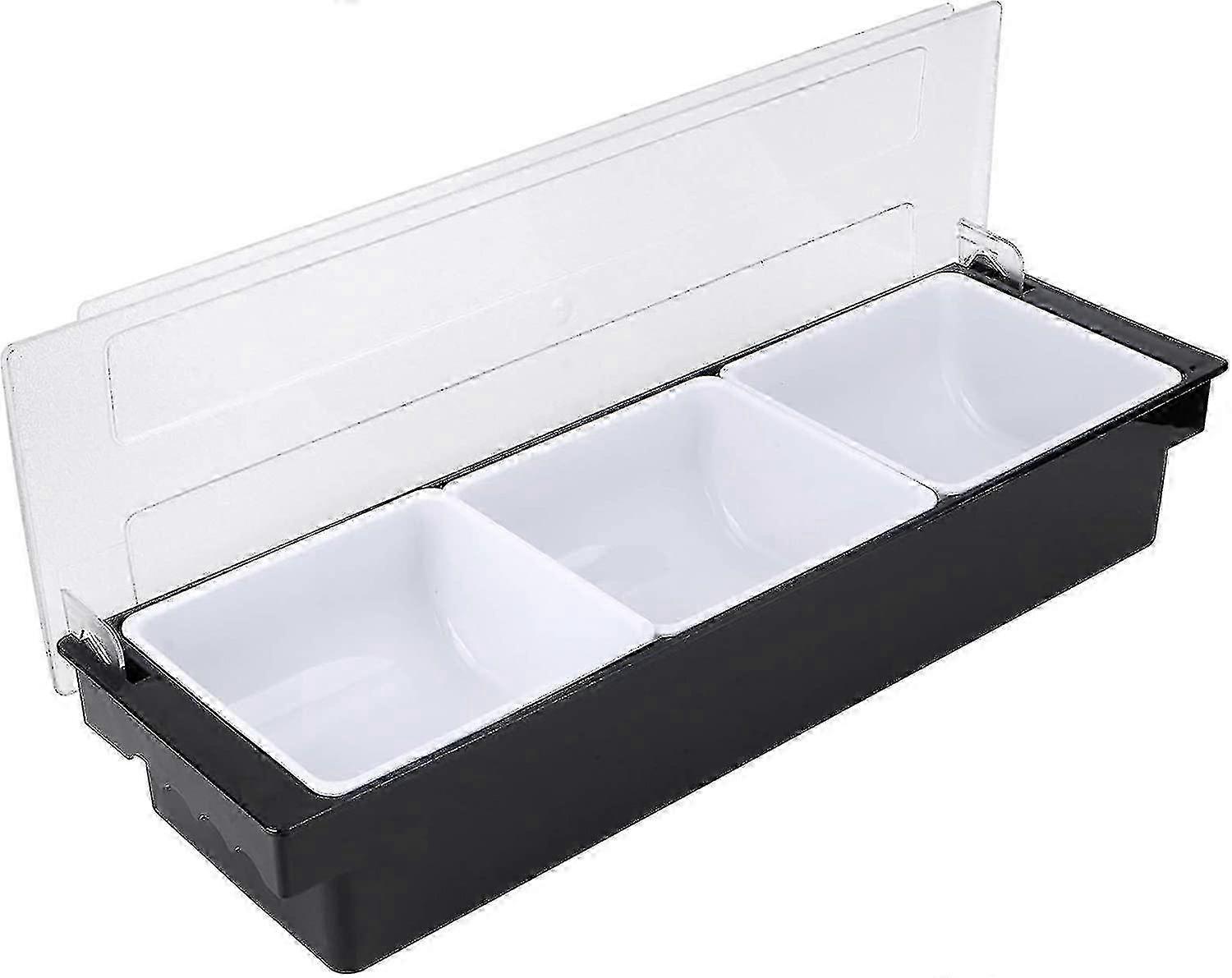 Detachable 6 Compartment Trays for Pizza Ingredients and Condiments Dispenser, Reusable Style for Various Brand Applications