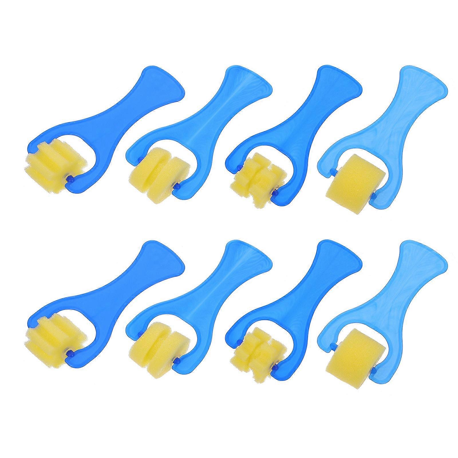 Blue PP Material 8PCS Painting Brush Set for Home Use Suitable for Adults and Kids with Sponge