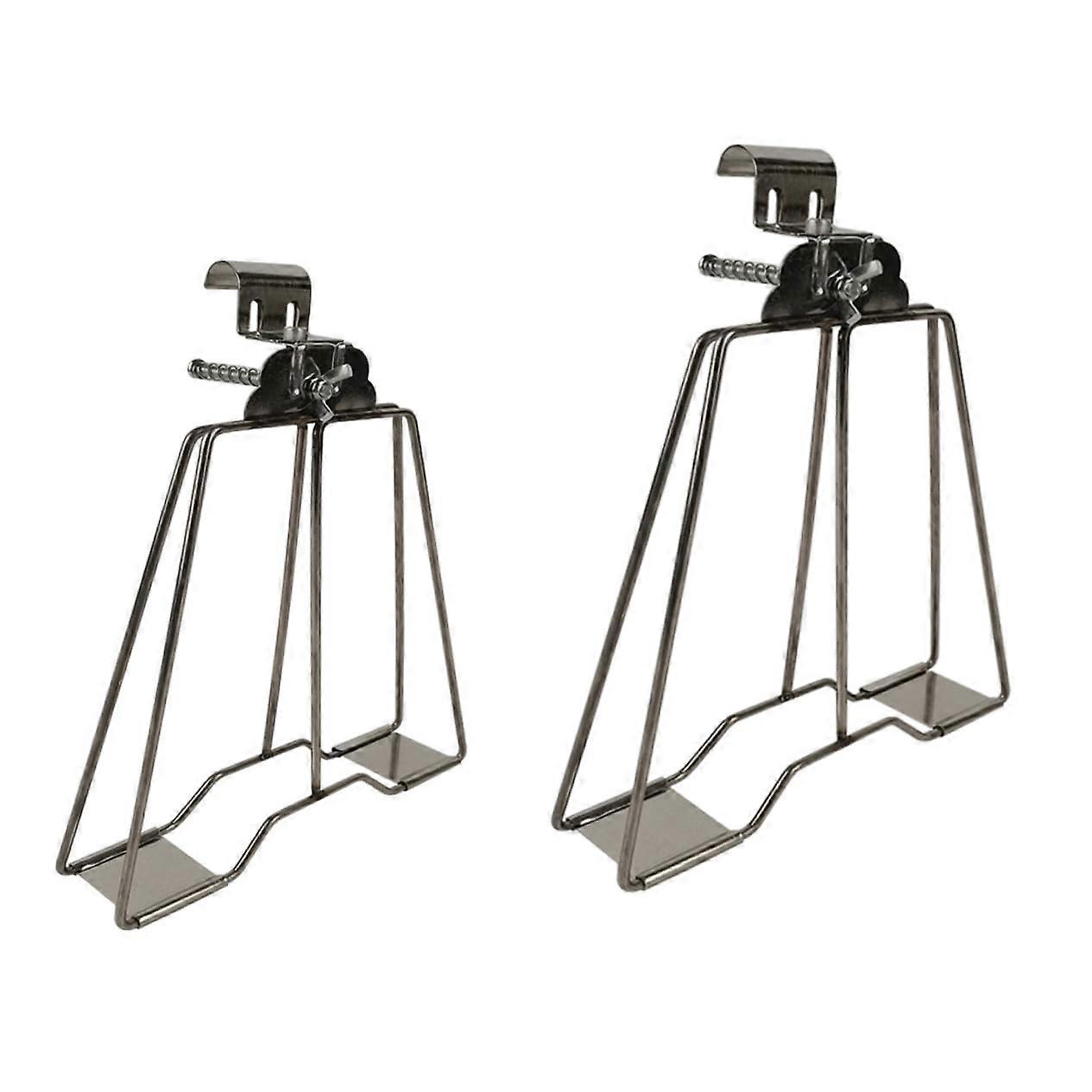 2 Sets of Fried Duck Clip Chicken Skewers Chicken Shredder Tool Twist Large Hot Air Fryer Double Basket Silver Stainless Steel 2 Pieces