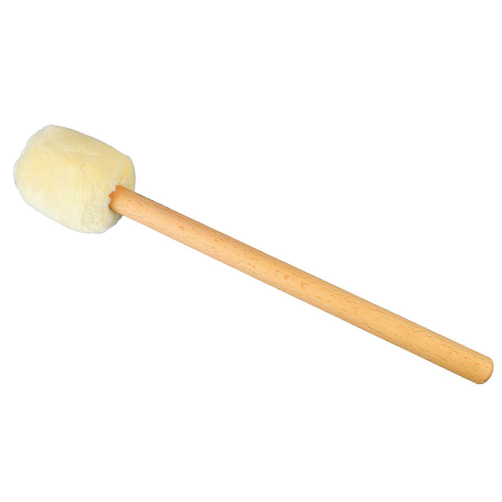 Drum Mallet Soft Felt Head Drumstick with Long Handle for Xylophone Timpani Beater Beige 