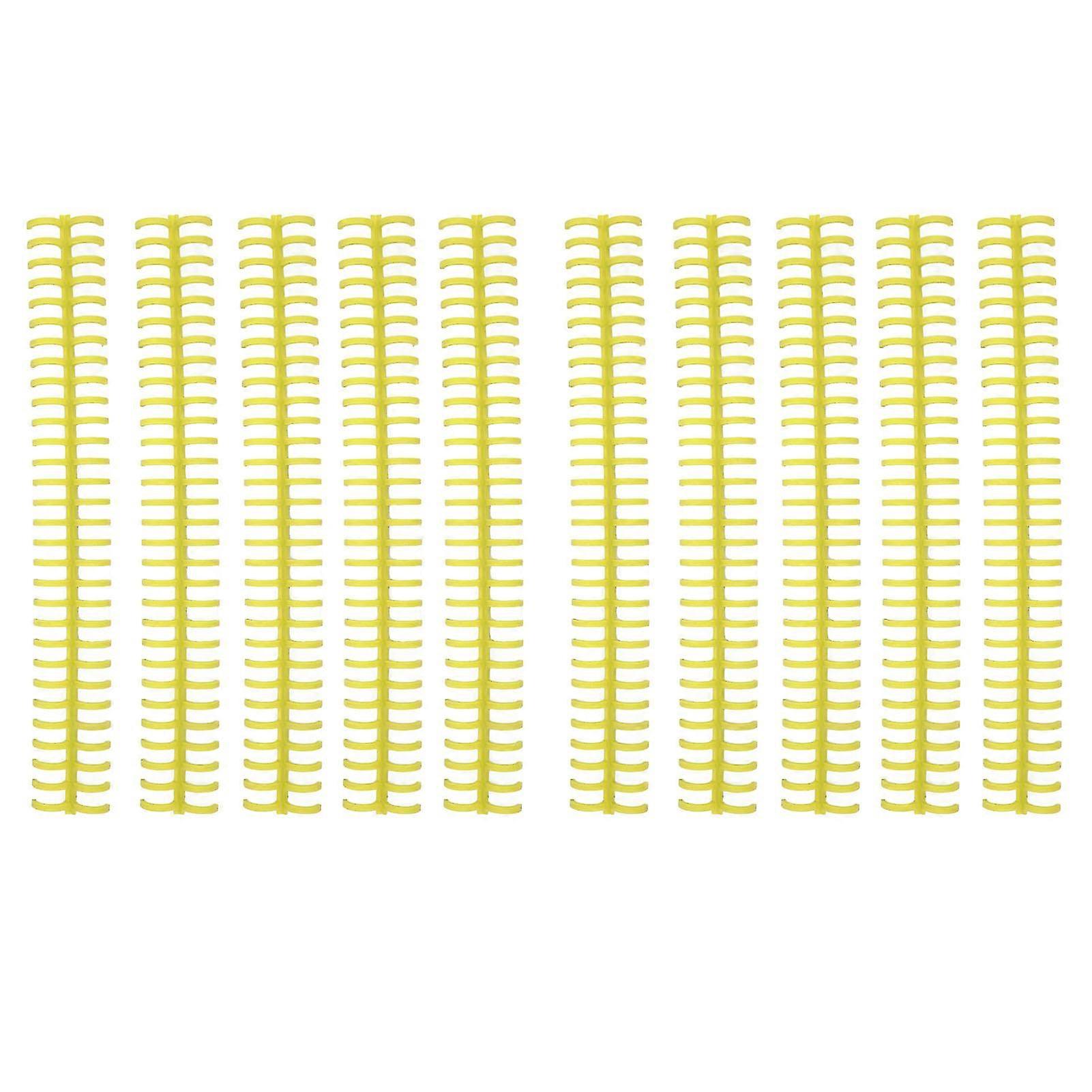 10Pcs πλαστικές αντιστάσεις σύνδεσης 30 οπών για χαλαρά φύλλα, διαμέτρου 1/2in, κίτρινο