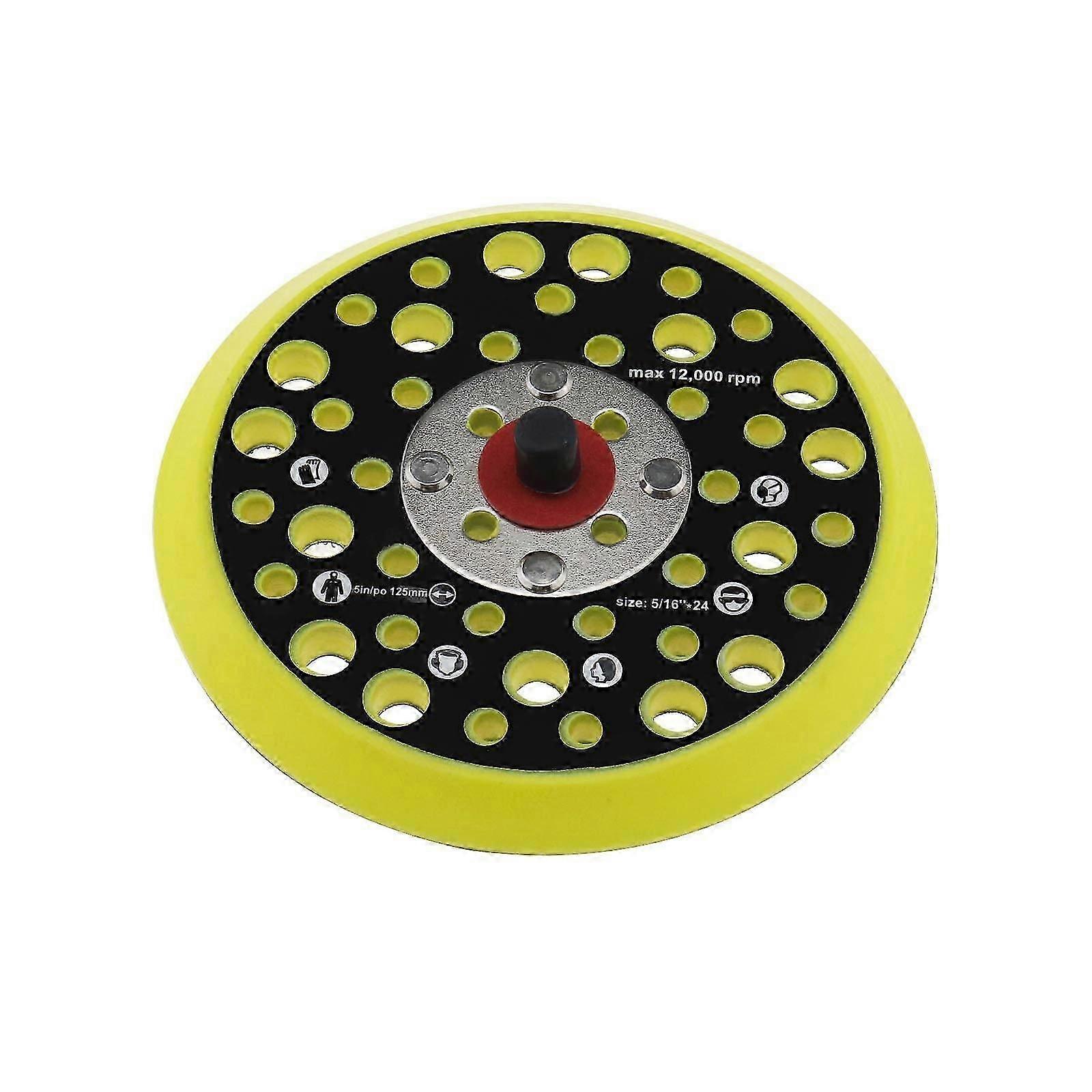 125mm 5 inch Backing Pad Compatible with Mirka Ceros/Deros 44 Holes 5/16 Thread Attachment Sander Hook and Loop Backing Pad Power Tool Accessories