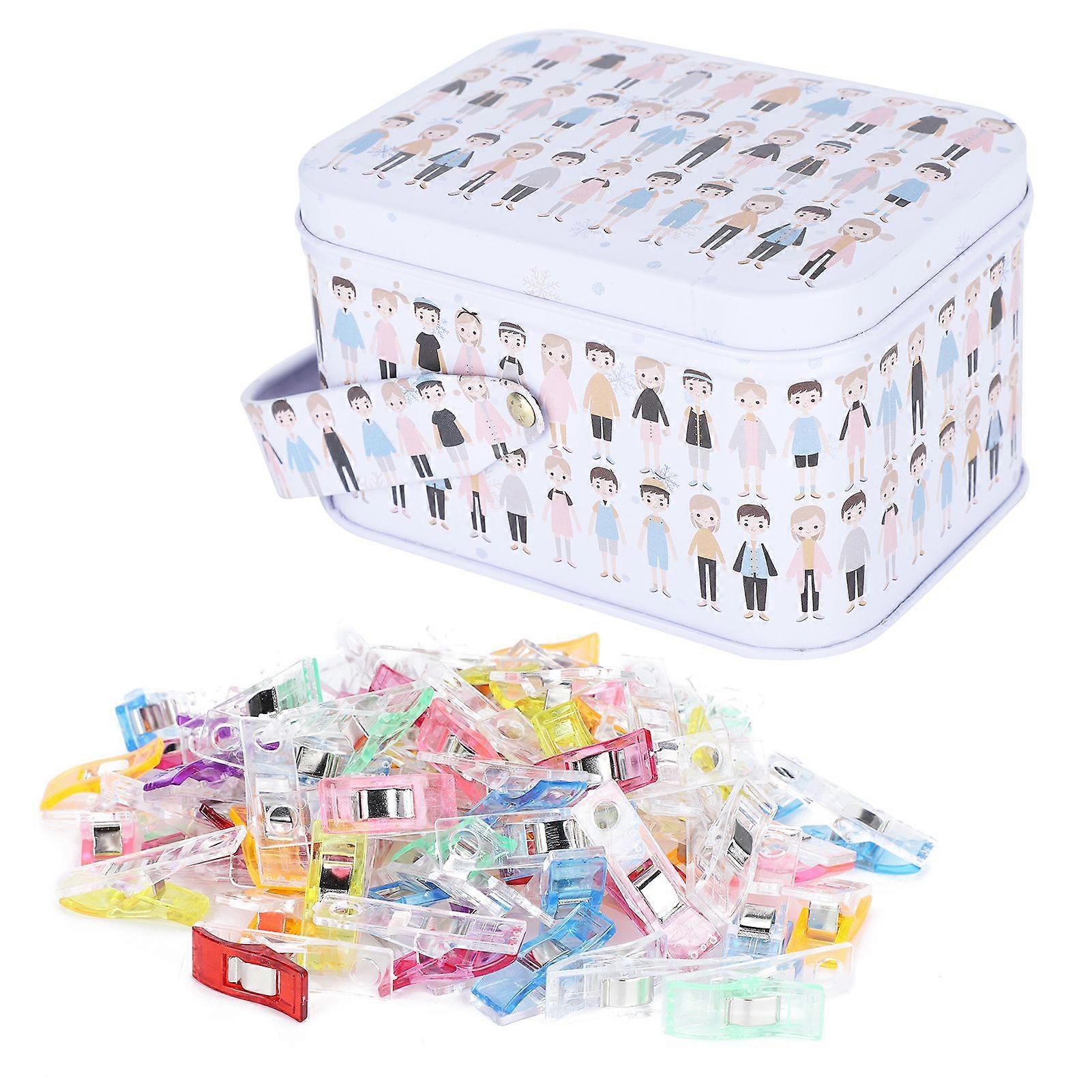 2025 أحدث موديل 80 قطعة مقاطع Hemming DIY الملونة البلاستيك النسيج القماش الحرفية