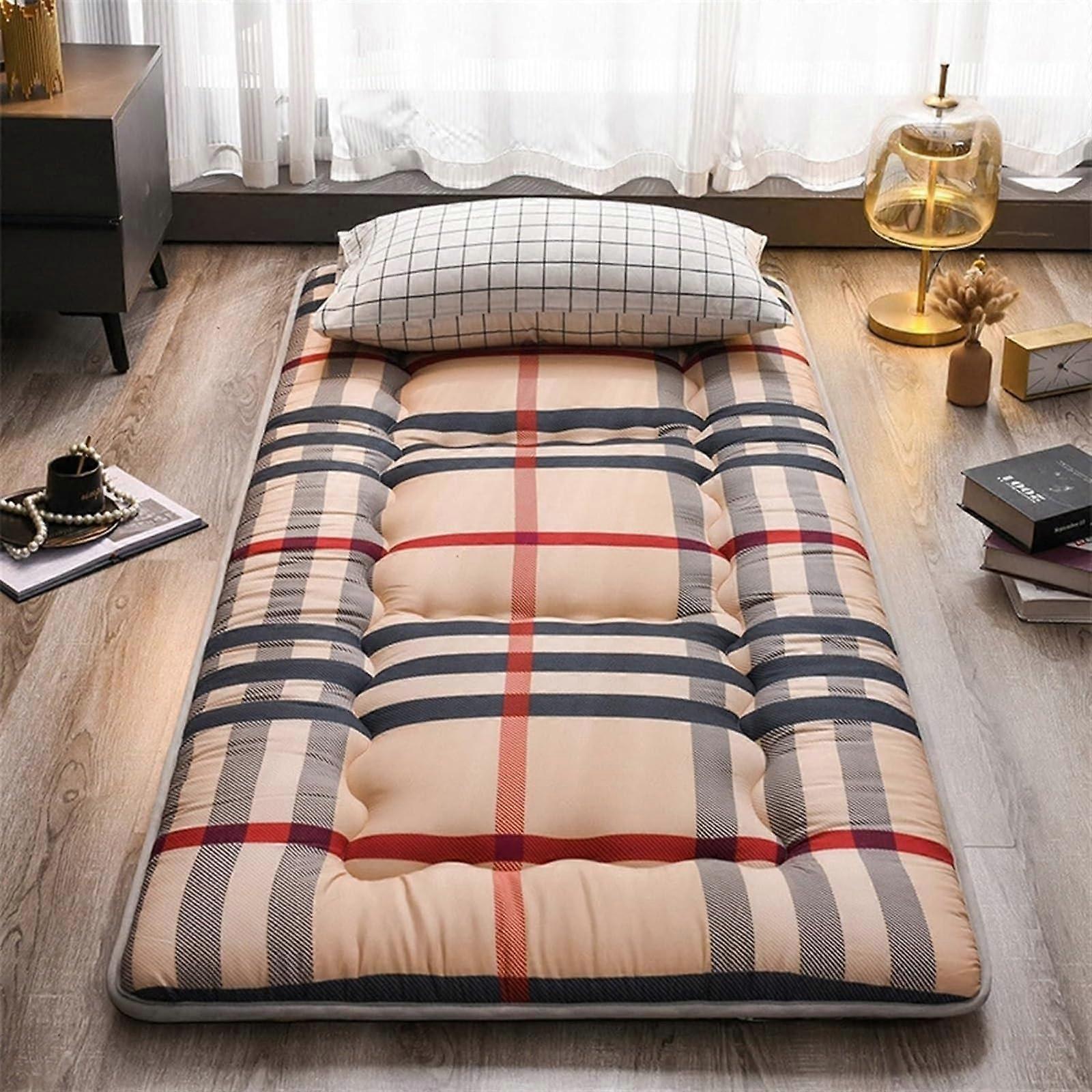 Japanese Futon Mattress, Portable Foldable Tatami Floor Mattress for Home and Dormitory (90x200cm)